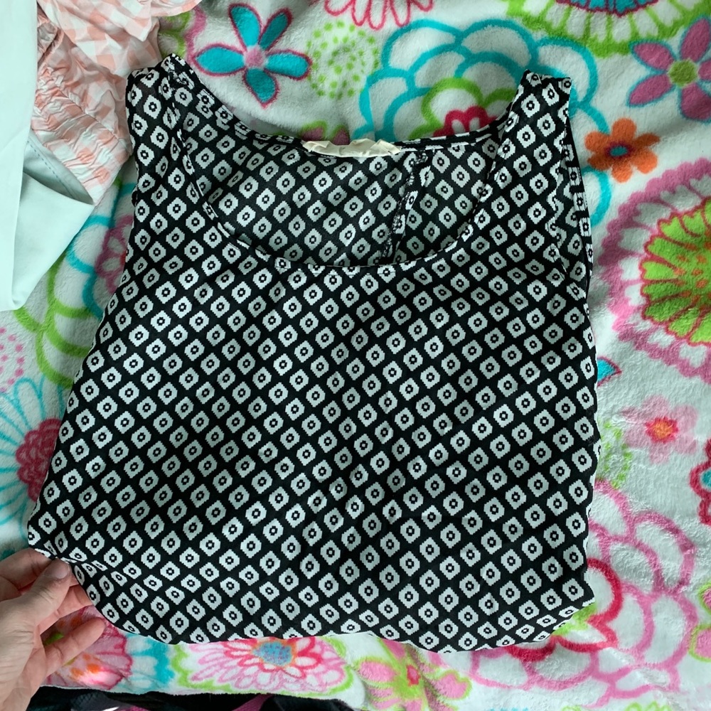 black and white tank top